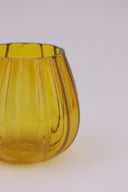 Amber Glass Tumbler | Handcrafted Drinking Glass from Pumpkin Collection