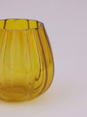 Amber Glass Tumbler | Handcrafted Drinking Glass from Pumpkin Collection