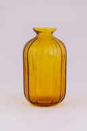 Amber Cylinder Glass Vase | Handcrafted Decorative Vase from Pumpkin Collection