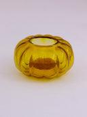 Amber Glass T-Light Holder | Handcrafted Candle Holder from Pumpkin Collection