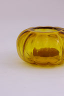 Amber Glass T-Light Holder | Handcrafted Candle Holder from Pumpkin Collection