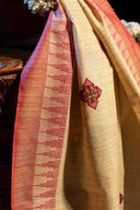 Craftroots Handcrafted Cotton Aari Work Tassel Dupatta | Traditional 2.5 Meter Dupatta for Women