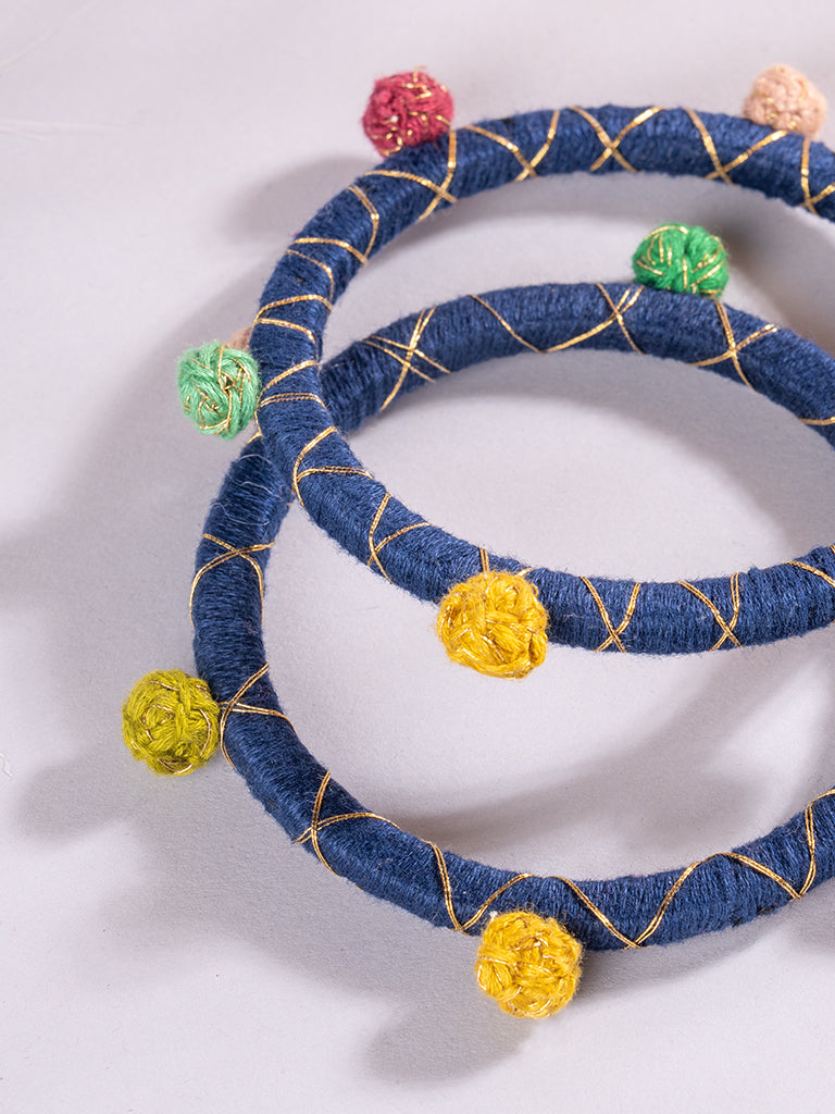 Blue Thread Bangles