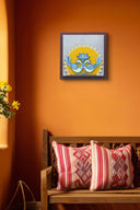 3D Mayura 7x7 Madhubani Handpainted Decorative Wall Frame
