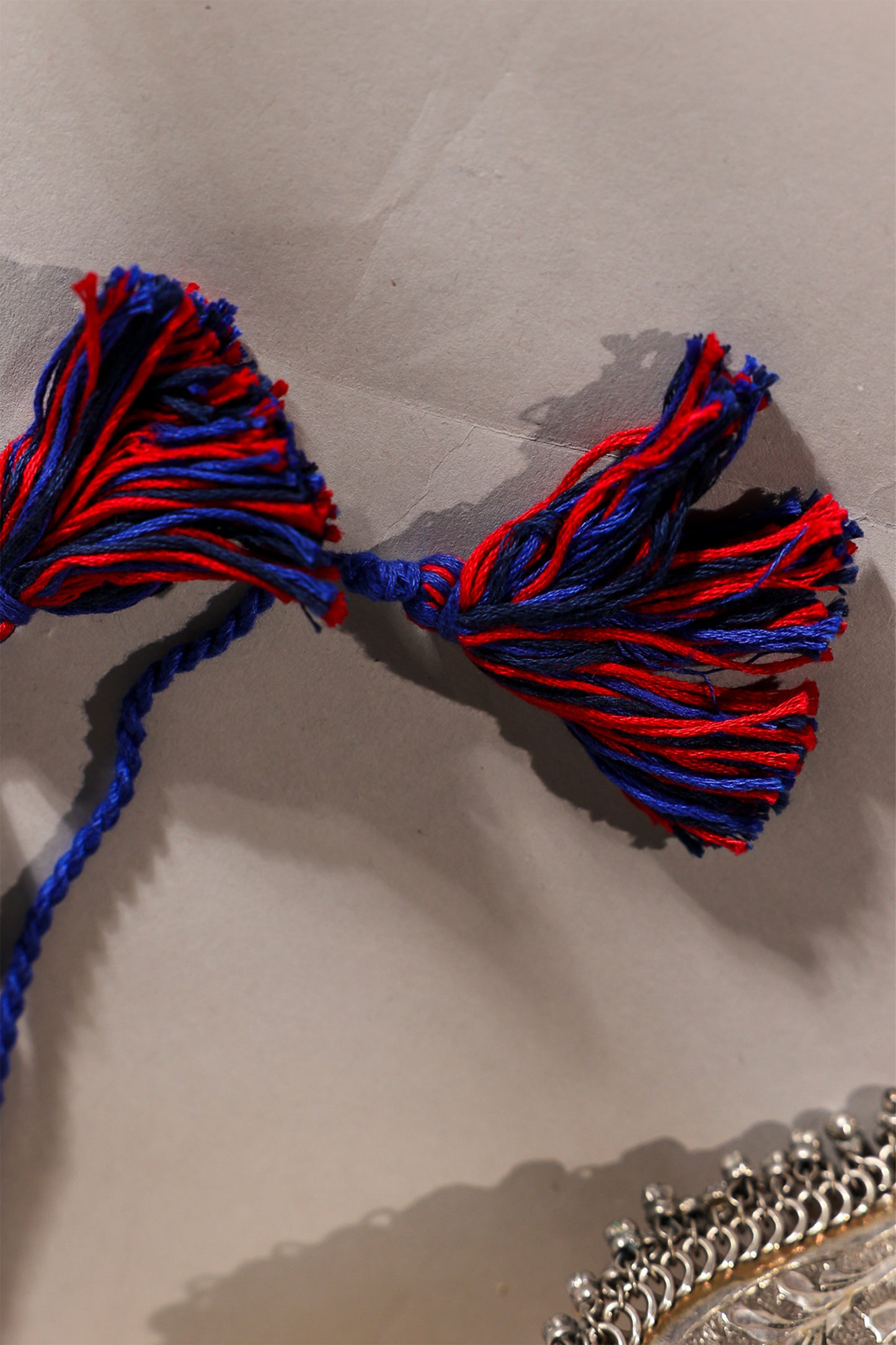 Blue Long Oxidised Pendant