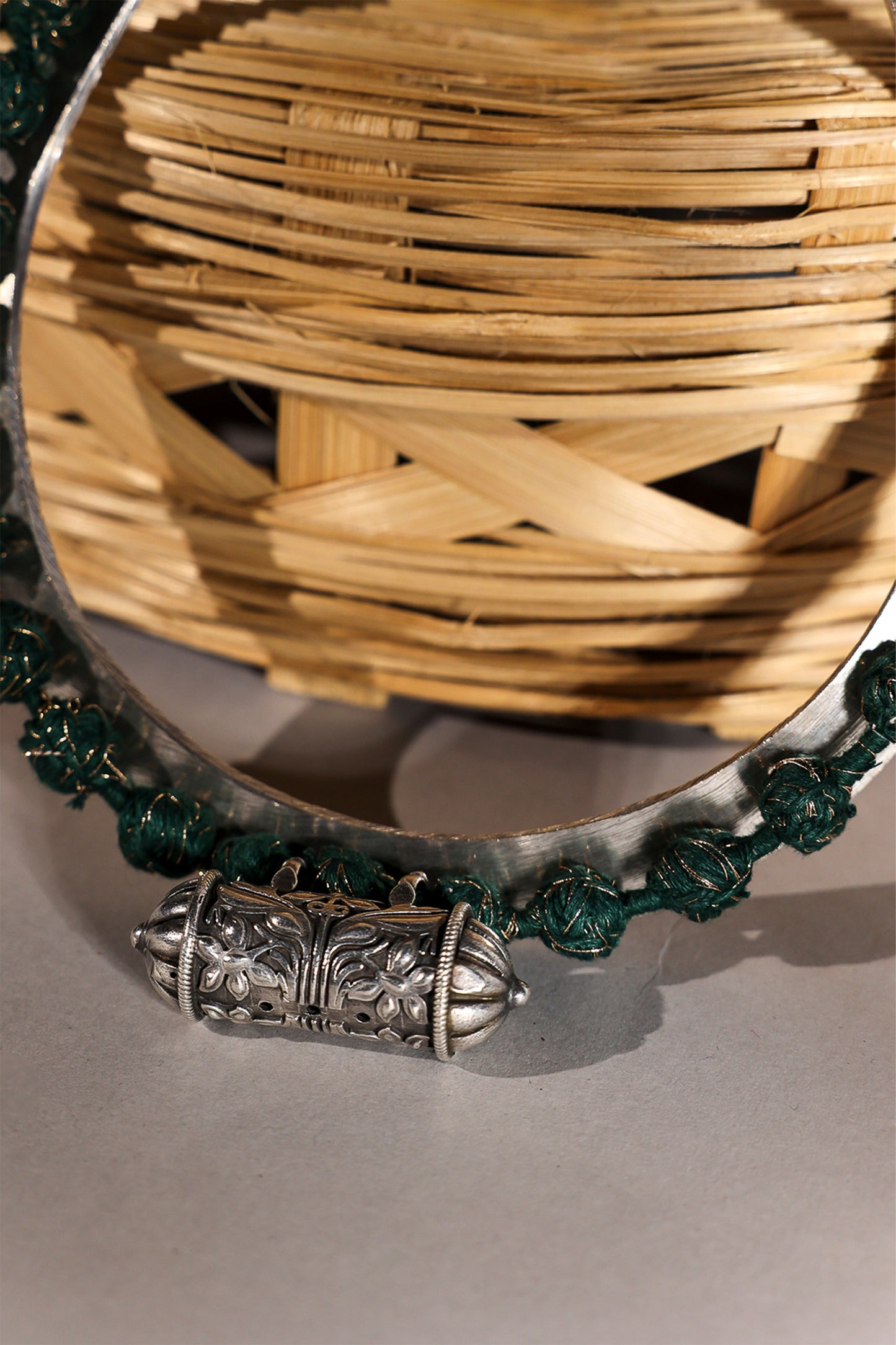 Green Thread Ball Hasli Choker