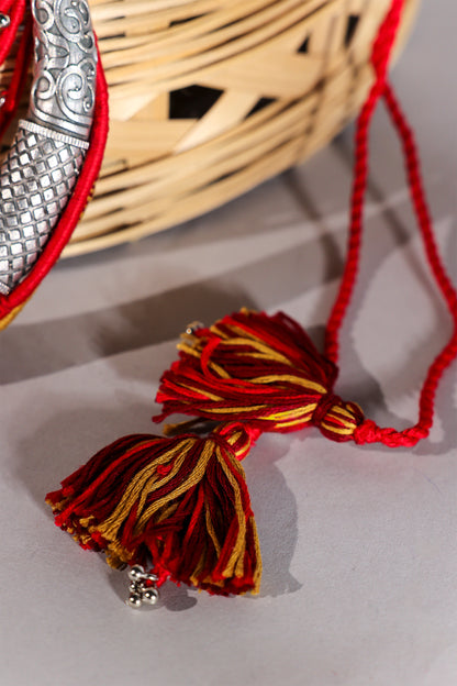 Red Half Moon Necklace