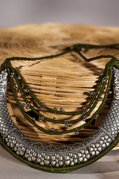 Green Half Moon Necklace