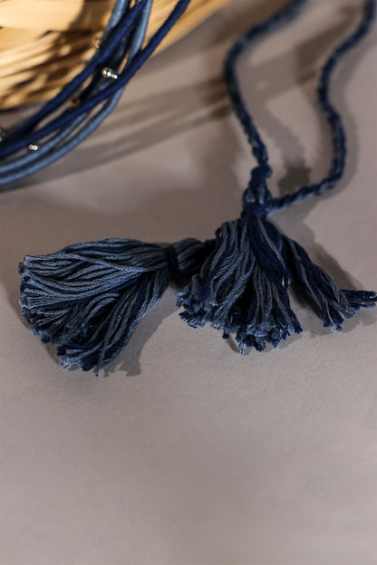 Blue Multi Layered Waist Belt