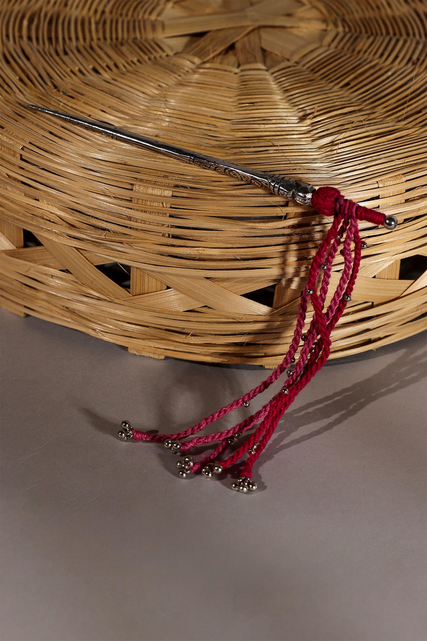 Pink String Hair Stick