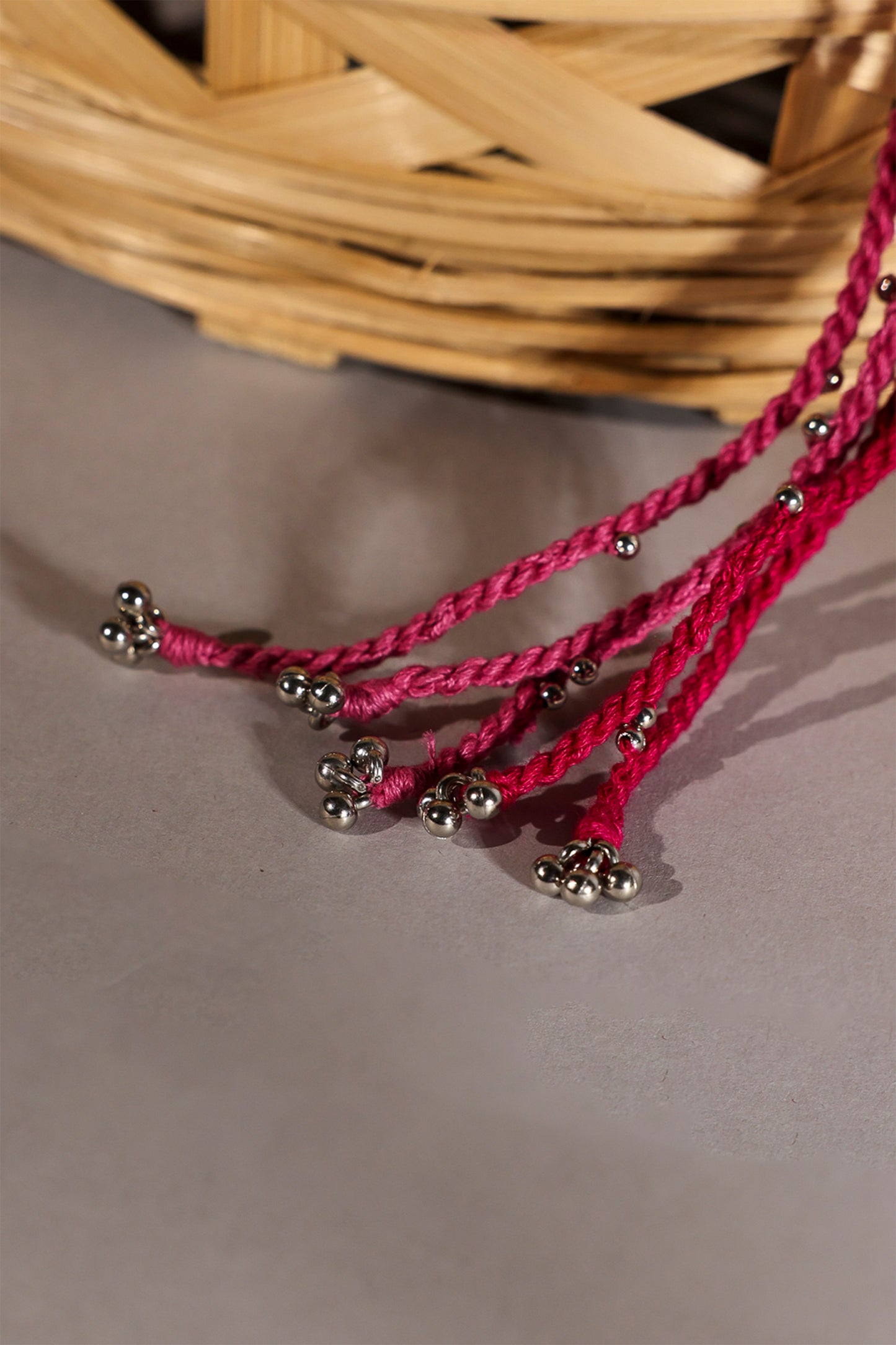 Pink String Hair Stick