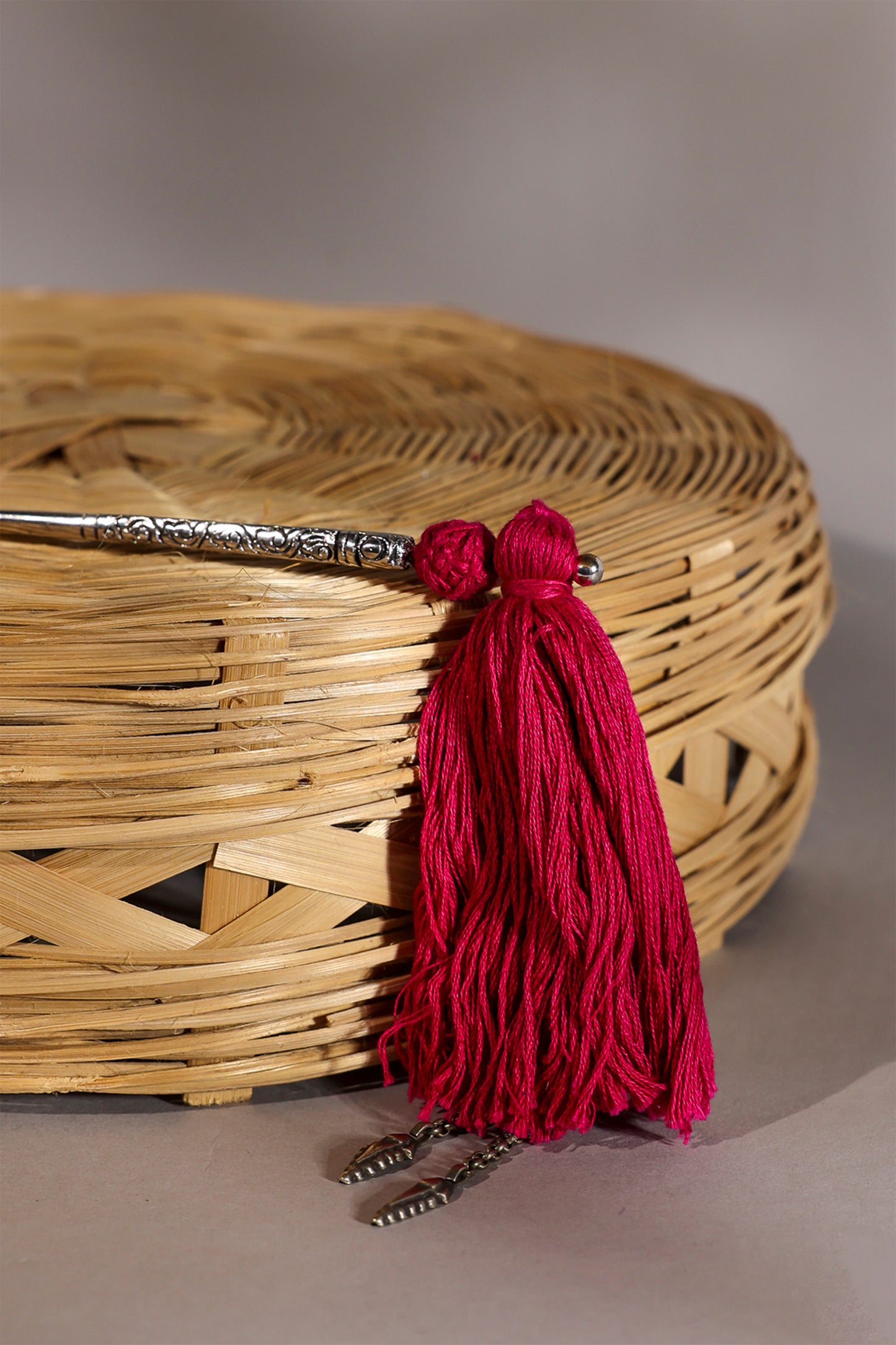 Pink Tassels Hair Stick