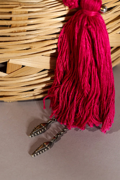 Pink Tassels Hair Stick