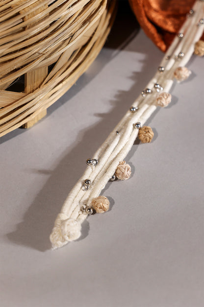 Ivory Multi-Layered Anklet