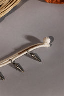 Ivory Oxidised Leaf Anklet