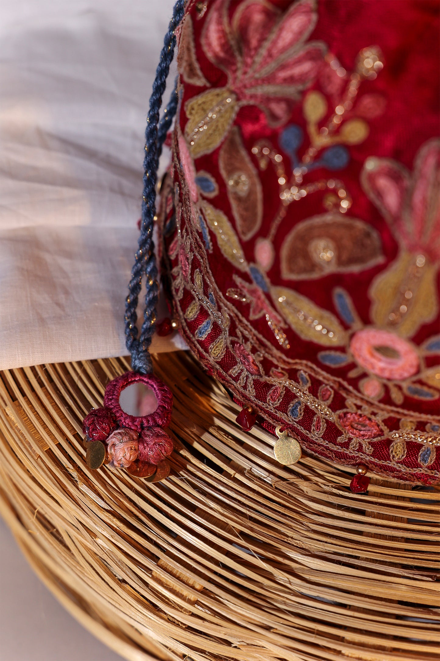 Red Garden Design Potli Bag