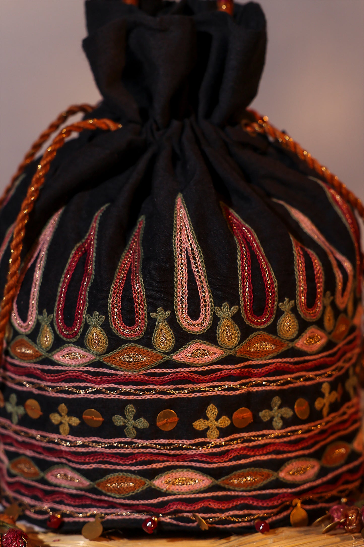 Black Kutchi Festiv Potli Bag
