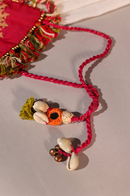 Pink Rabari Motif Handcuff