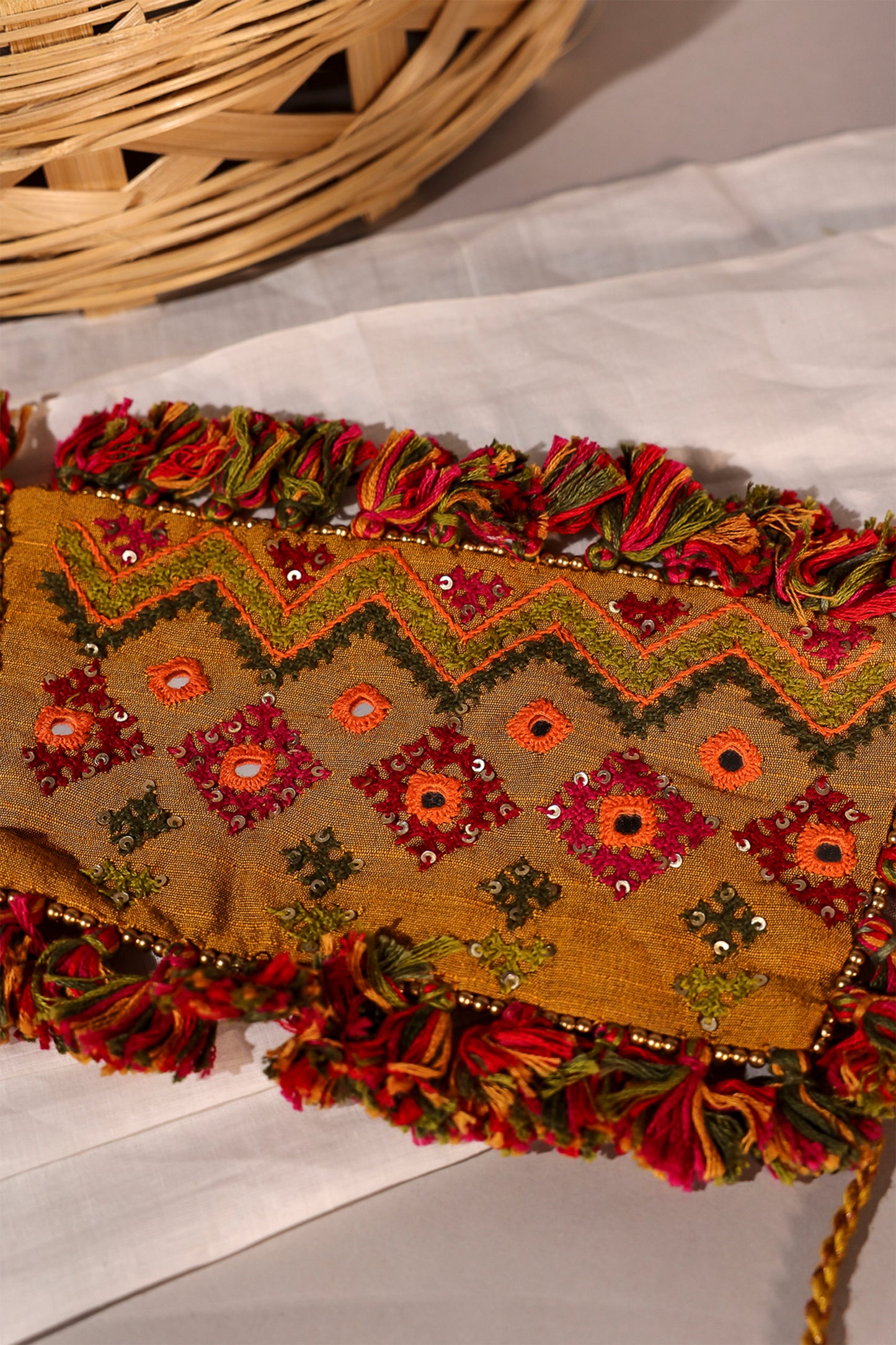 Mustard Multi Rabari Handcuff