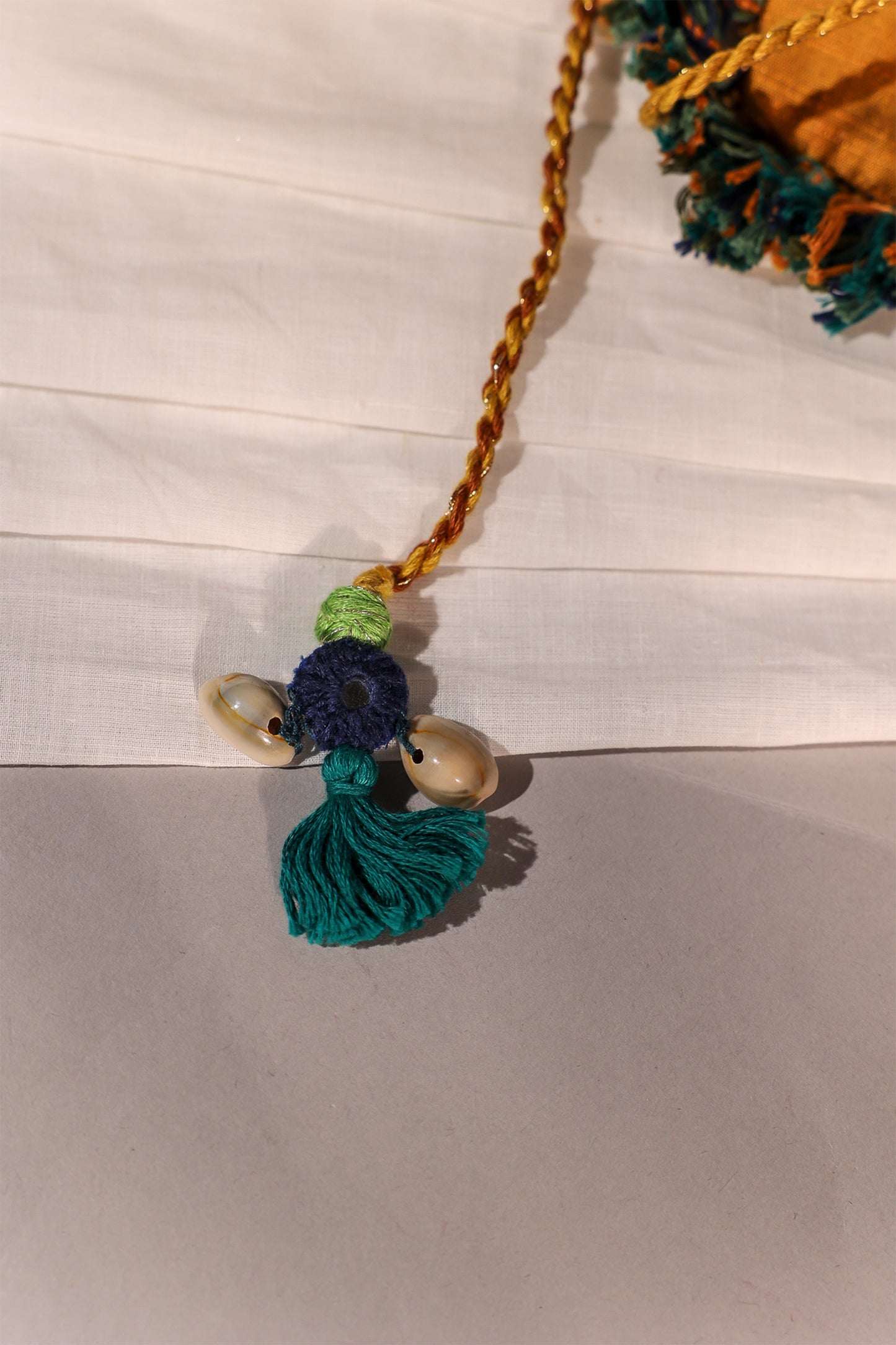 Mustard Rabari Motif Handcuff