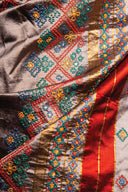 Grey Chanderi Silk Dharwadi Saree