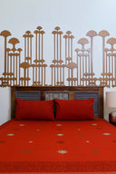 Rust Hand Work Cotton Bedsheet | Craftroots