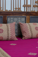 Pink & Peach Block Print Cotton Bedsheet Set | Craftroots