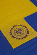 Multi Blue Aari & Hand Work 9 Block Cotton Bedsheet Set | Craftroots