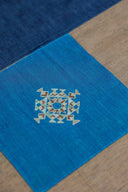 Blue Aari & Hand Work 9 Block Cotton Bedsheet Set | Craftroots