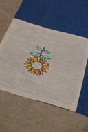 Blue Aari & Hand Work 9 Block Cotton Bedsheet Set | Craftroots
