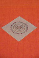 Orange Aari & Hand Work 9 Block Cotton Bedsheet Set | Craftroots
