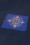 Blue & Dark Blue Aari & Hand Work 9 Block Cotton Bedsheet Set | Craftroots