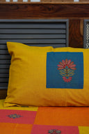 Multi Rust & Yellow Aari & Hand Work 9 Block Cotton Bedsheet Set | Craftroots
