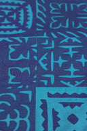 Multi Sky Blue Patch Applique Cotton Bedsheet Set | Craftroots