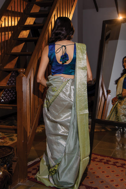 Chanderi Saree With Patch Work