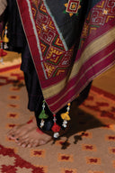 Cotton Patola Dupatta With Rabari Work and Tassels