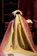 Craftroots Handcrafted Cotton Aari Work Tassel Dupatta | Traditional 2.5 Meter Dupatta for Women