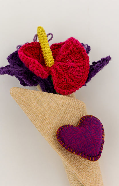 Gorgeous Forever Pink Purple Blooms Bouquet