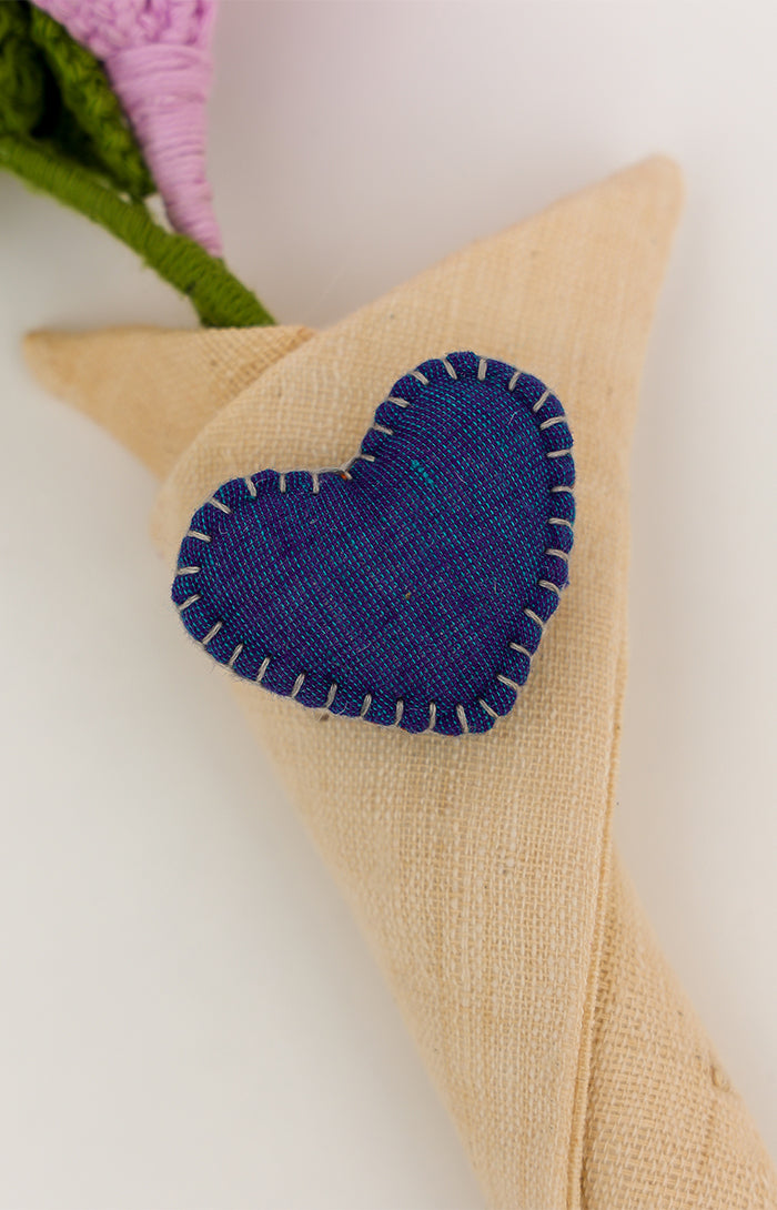 White and Lavender Crochet Bouquet