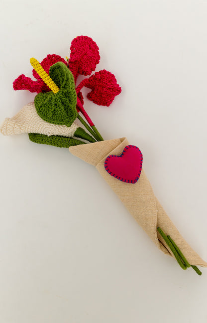 Multicolour Crochet Blossoms Bouquet