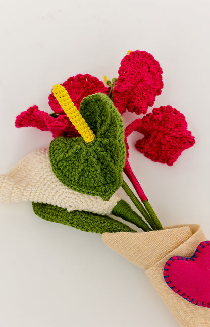Multicolour Crochet Blossoms Bouquet