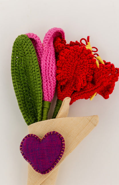 Dreamy Pink and Purple Crochet Bouquet