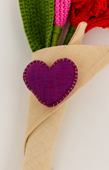 Dreamy Pink and Purple Crochet Bouquet