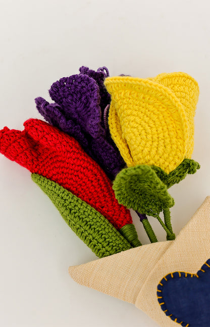 Charming Handmade Crochet Flowers Bouquet
