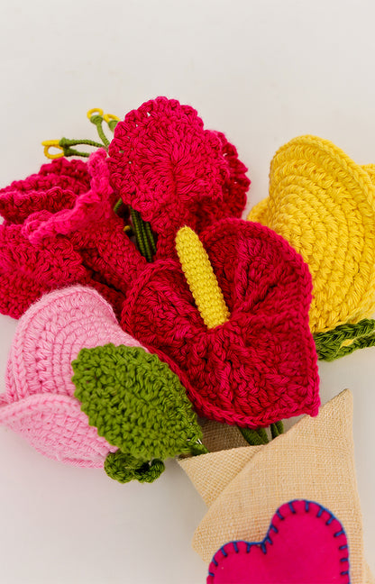 Everlasting Handmade Crochet Roses Bouquet