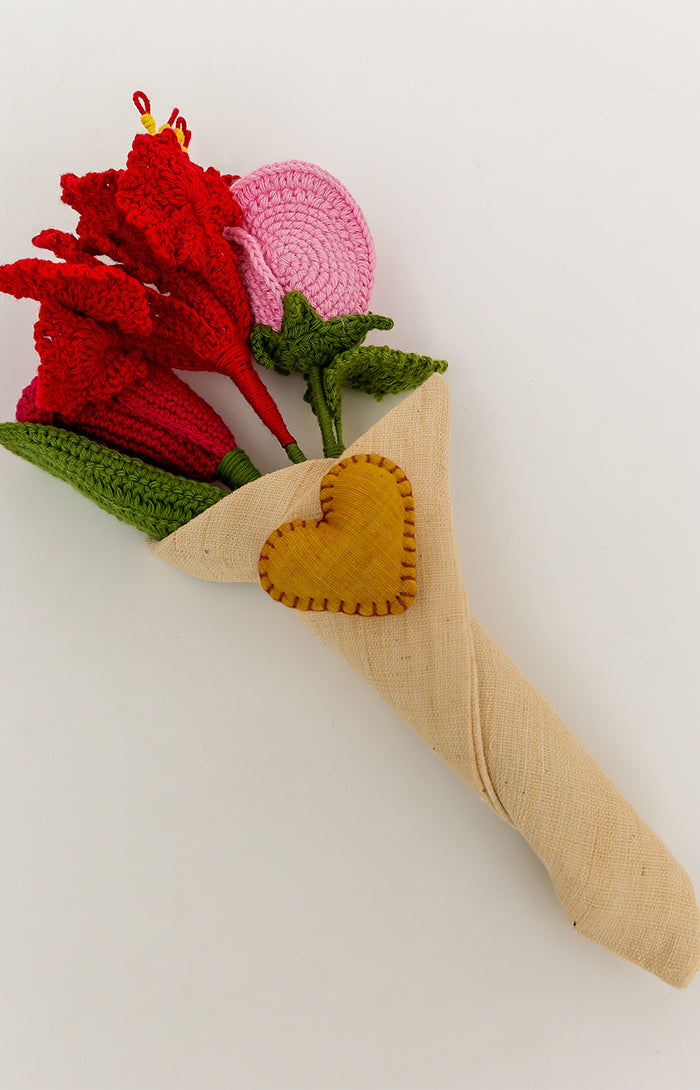 Heavenly Made Crochet Flowers Bouquet