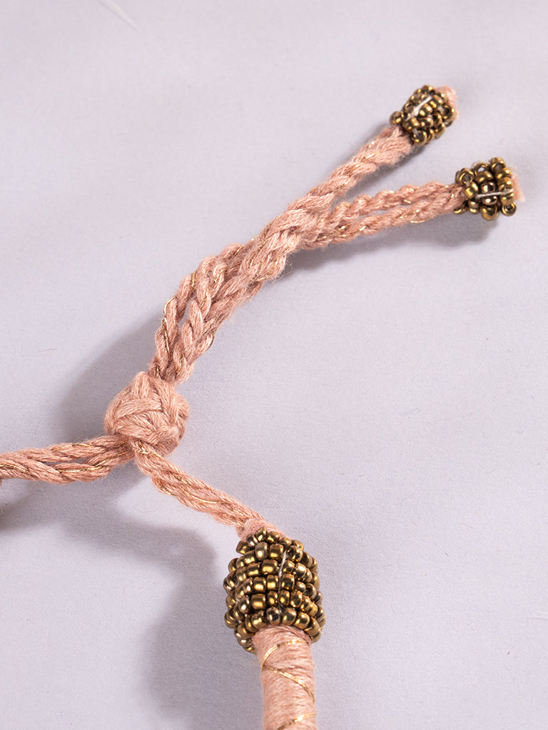 Peach Cord Bracelet