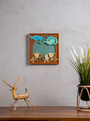 Metal Bird Composition Wall Frame