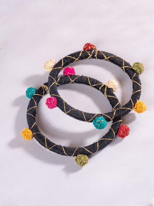Black Thread Bangles