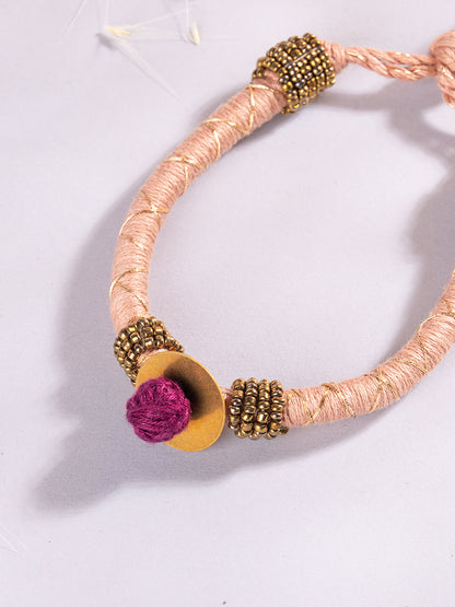 Peach Cord Bracelet